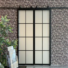 Steel Glass Barn Door Frameless Commercial Grade Interior Barn Doors Australia Thermal Break Aluminum Double Barn Door Interior