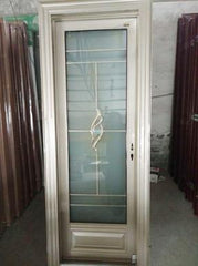 UPVC low price casement bathroom door waterproof security door glass french casement door on China WDMA