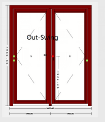 USA Standard Aluminum Wood Composite Door French Door for Sale good quality Double Glass Door In-Swing/Out-Swing on China WDMA