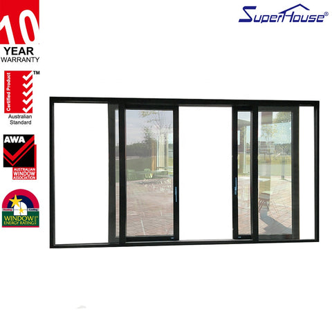 USA standard commercial balcony sliding glass door with tempered glass for commercial project on China WDMA