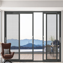 Remote Control Sliding Door North America Customized Magnetic Sliding Door Aluminum Glazing Stacking Sliding Door Malaysia Price