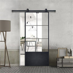 Heavy duty Sliding Barn Door American Style Glass Glass Barn Door Sliding Interior Rustic Sliding Barn Door