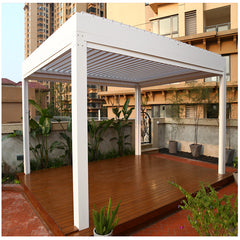 Modern Outdoor Garden Furniture Movable Sun Shade Louver Aluminum Pergola