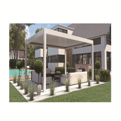 High Quality  Closing Louver Bioclimatic Pergola  Cheap Price Pergola Sun shading Aluminum Pergola