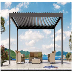 High Quality Custom Rainproof Outdoor Aluminum Motorized Swimming Pool Louver Roof