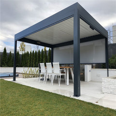 New Fast Sale Aluminum Retractable Awning With Adjustable Louver New Pergola