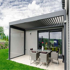 High Quality Modern Motorized Opening Waterproof Bioclimatic Aluminum  Roof Pergola