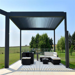 Hot Sale Customized Modern Outdoor Garden Waterproof Bioclimatic Aluminum Pergola