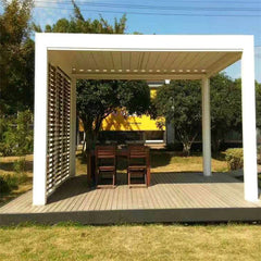 New Remote Control Pergola Waterproof Automatic Aluminum Roof Louver Shutter Panel