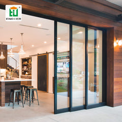 Villa level wood grain aluminum and glass sliding room doors aluminium doors cost fiber sliding panels door for room on China WDMA