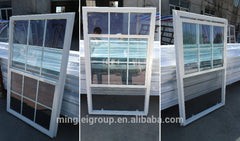 Vinyl double hung window, pvc plastic double glazed window