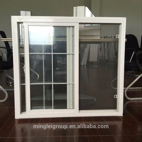 Vinyl double hung window, pvc plastic double glazed window