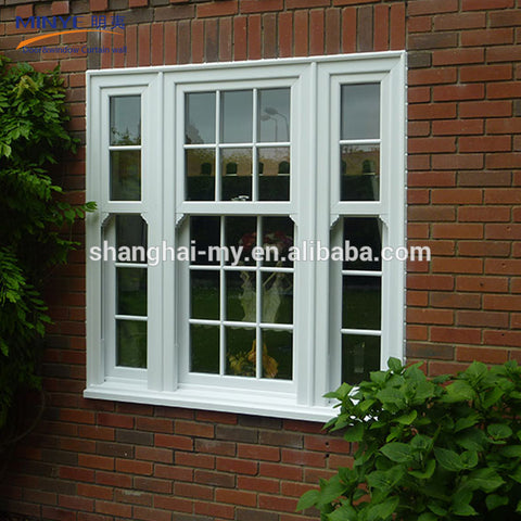 Vinyl frame single hung windows with double glazed on China WDMA