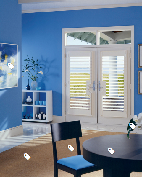 Vivid White Wood and Vinyl California Plantation Shutters for Windows on China WDMA