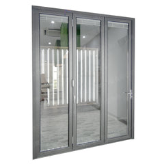 Waterproof Exterior Bi Fold Doors Aluminum Folding Storm Door System on China WDMA