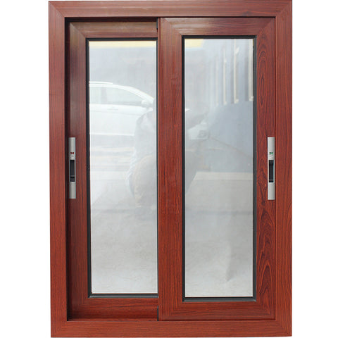 Weather resistant aluminium wooden powder coated small sliding windows on China WDMA