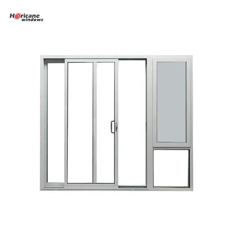 White Aluminum Sliding Door With Awning Window on China WDMA