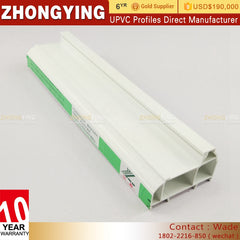 White Ce Standard Fixed Plastic Pvc Casement Sash Tiger Frame Connect 62 Door Best Quality 4 Track Sliding Window Upvc Profile