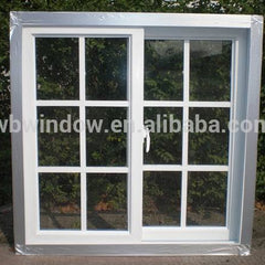 White Frame 3 panes aluminum sliding window with grill on China WDMA