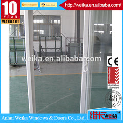 White Right-Hand Vinyl Sliding Patio Door with LowE Tempered Grid Glass on China WDMA