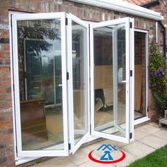 White thermal break double glass aluminium exterior patio folding doors on China WDMA