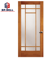 Wholesale Modern French House Patio Timber Frame Customized Single Door with Sidelites Glass Inserts Exterior Front Doors on China WDMA