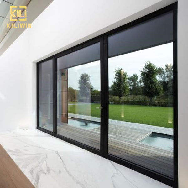 Wholesale australia standard inward opening waterproof heat insulated double glazed black aluminum french casement window on China WDMA