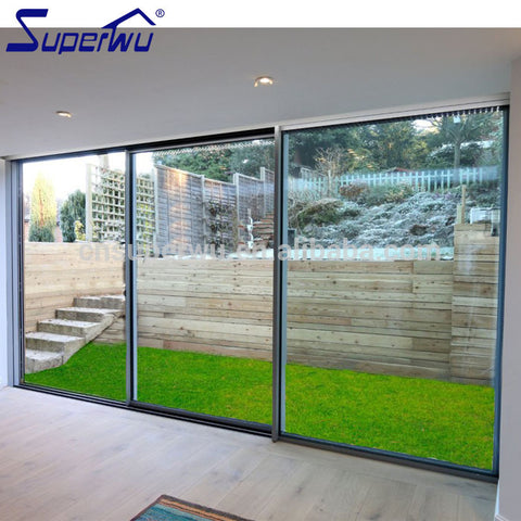 Wind powder 3 track glass aluminum sliding door used in home on China WDMA