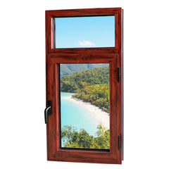 Wood aluminum composite casement windows window aluminium double glass on China WDMA