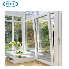 Wood clad aluminum casement window with inbuilt blinds on China WDMA