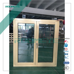 Wood clad aluminum casement window with inbuilt blinds on China WDMA