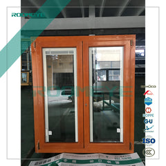 Wood clad aluminum casement window with inbuilt blinds on China WDMA