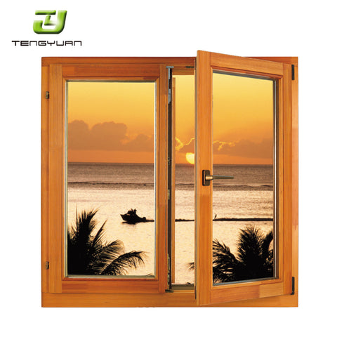 Wooden design most popular 85mm aluminium clad wood project window on China WDMA