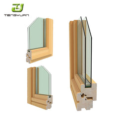 Wooden design most popular 85mm aluminium clad wood project window on China WDMA