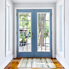 Wooden glass double external french doors design on China WDMA