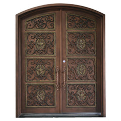 Wrought iron and glass sliding door frame design on China WDMA