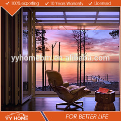 YY home aluminium bifold door wooden door designs exterior glass folding windows&door on China WDMA