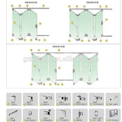 ZDM100 series interior frameless sliding folding glass patio door on China WDMA