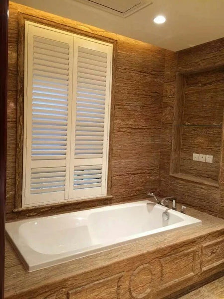 advanced technology bathroom blinds window or PVC plantation window shutters low costs from China on China WDMA