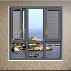 aluminium casement double glazed swing windows with blinds inside on China WDMA