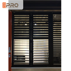 aluminium exterior plantation fix sliding louver folding door for sale on China WDMA