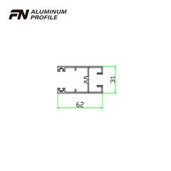 aluminium extrusion slide frame extruded profiles for window and door on China WDMA