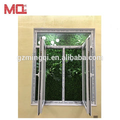 aluminum casement windows with built in blinds inside double glass window MQ-68 on China WDMA