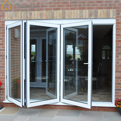 aluminum folding door with double glass on China WDMA