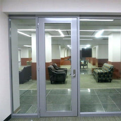 aluminum frame 10mm 12mm interior office tempered glass door prices with glass window design panel on China WDMA