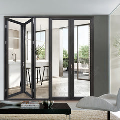 aluminum french patio folding/ bifold/ bi folding door on China WDMA