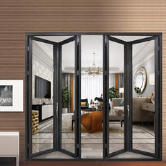 aluminum french patio folding/ bifold/ bi folding door on China WDMA