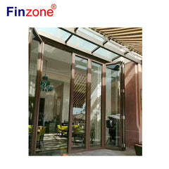 aluminum glass door frame tempered glass door thermal break watertight aluminum door on China WDMA