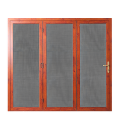 aluminum security screen door and window Bi-fold folding aluminum door with fly screen design for home balcony on China WDMA