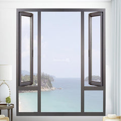 aluminum window manufacturer aluminium double glass swing window on China WDMA